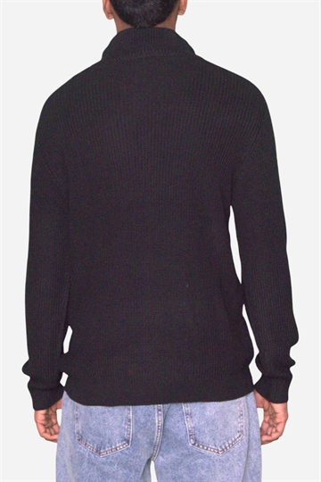 Basic - Half Zip Strik - Black